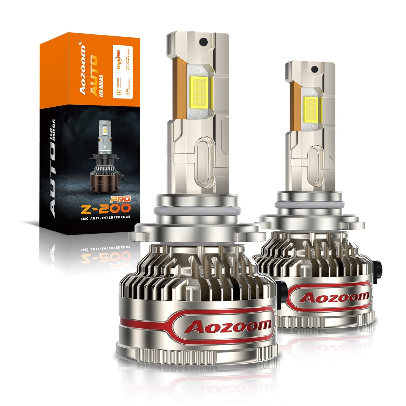 Aozoom Z-200 Pro Series 9005 LED Bulbs, Brightness 16000LM 150W thumbnail 1