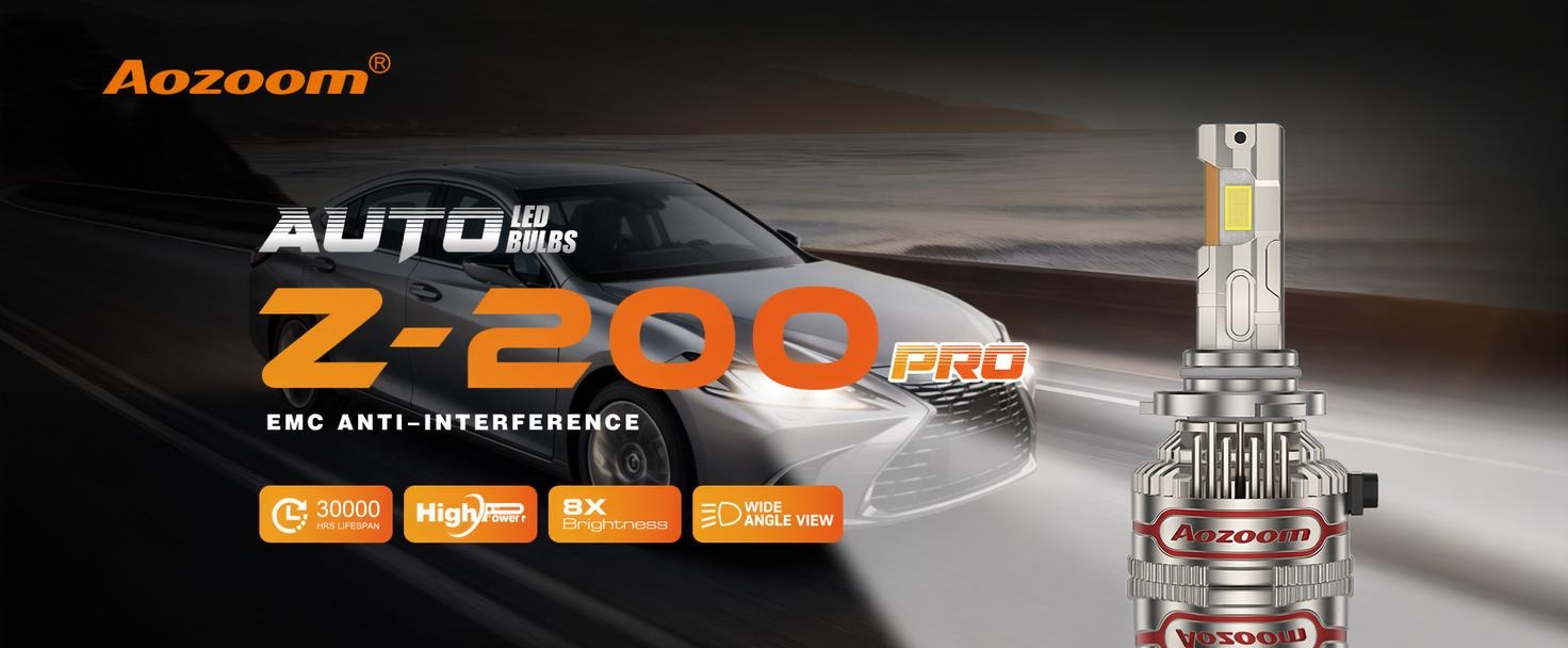 Aozoom Z-200 Pro Series 9005 LED Bulbs, Brightness 16000LM 150W detail 1